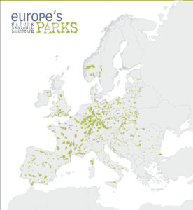 Oversikt over parker i Europa (2020) som er regional, natur og landskapsparker.